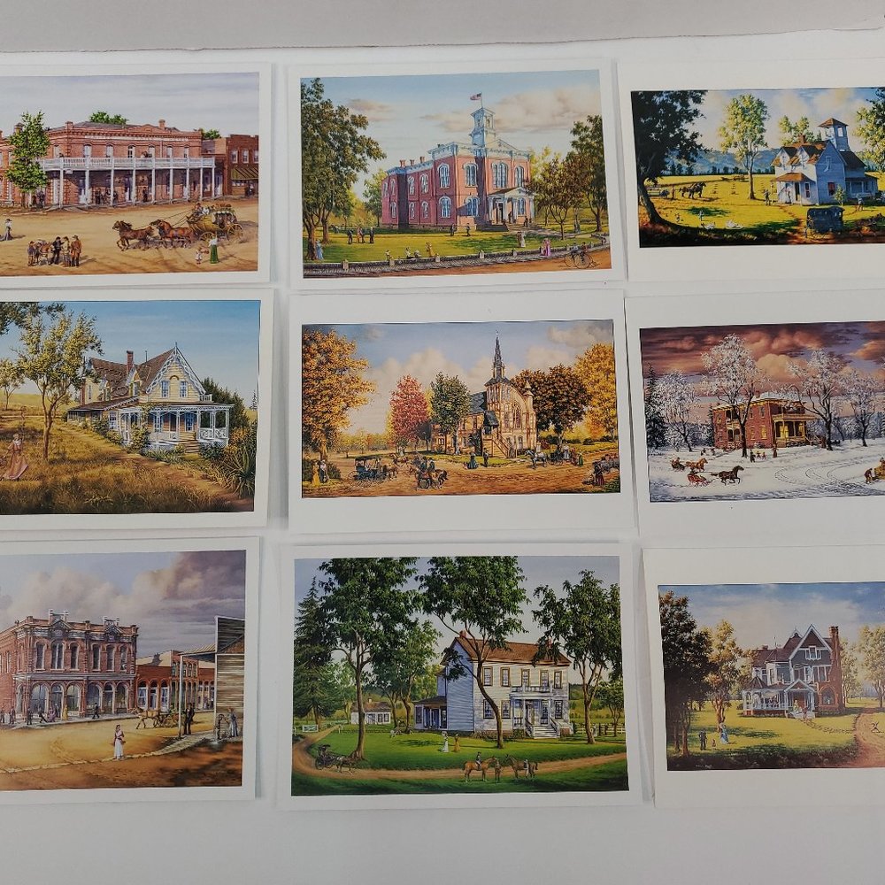 Historic 1880's Jacksonville, OR BLANK Notecards 5x7" & Envelopes 18 Pk 9 Scenes